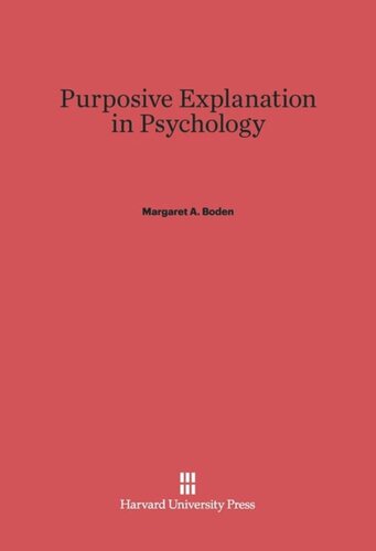 Purposive Explanation in Psychology