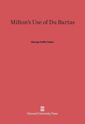 Milton's Use of Du Bartas