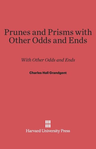 Prunes and Prisms: With Other Odds and Ends