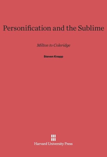 Personification and the Sublime: Milton to Coleridge