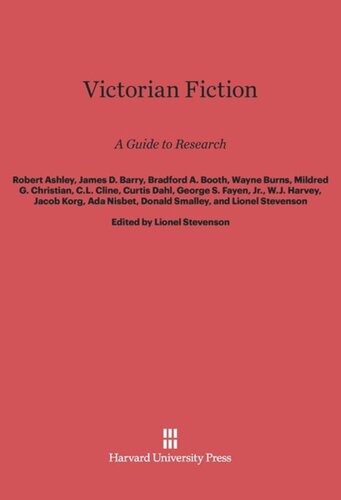 Victorian Fiction: A Guide to Research