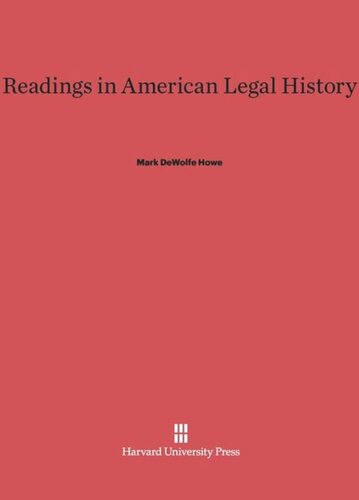 Readings in American Legal History
