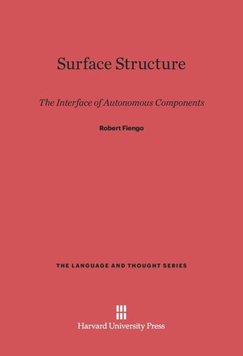 Surface Structure: The Interface of Autonomous Components