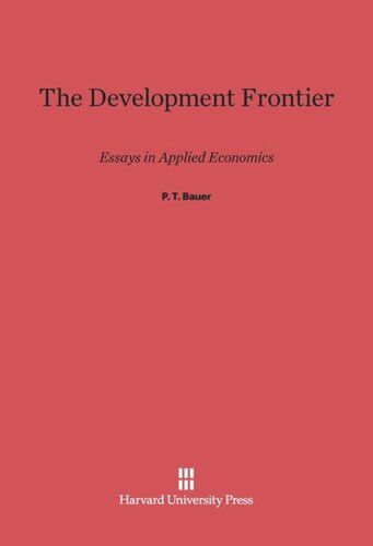 The Development Frontier: Essays in Applied Economics