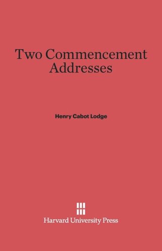 Two Commencement Addresses