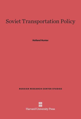 Soviet Transportation Policy