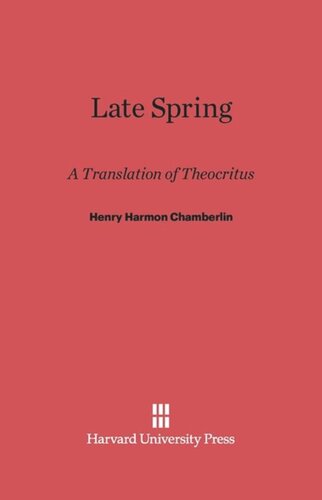 Late Spring: A Translation of Theocritus