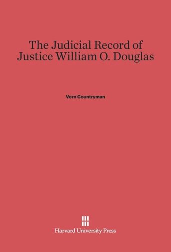The Judicial Record of Justice William O. Douglas