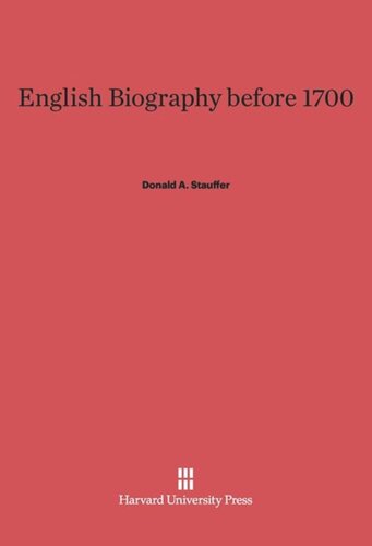 English Biography Before 1700