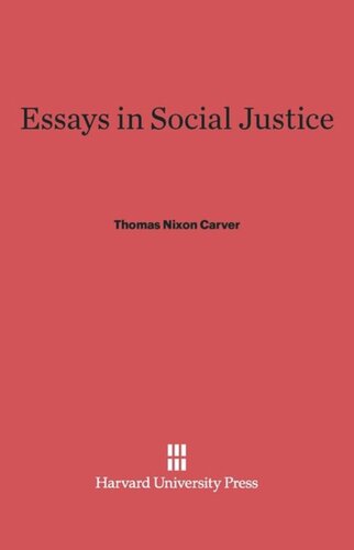 Essays in Social Justice