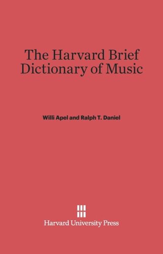 The Harvard Brief Dictionary of Music
