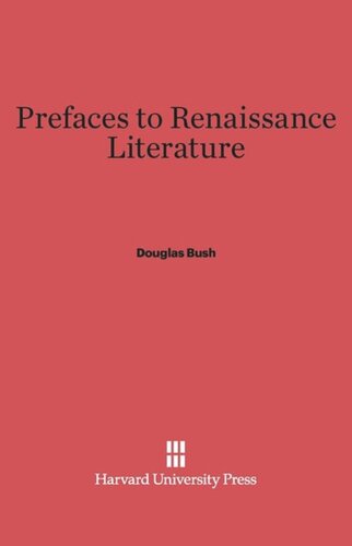 Prefaces to Renaissance Literature