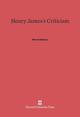 Henry James's Criticism