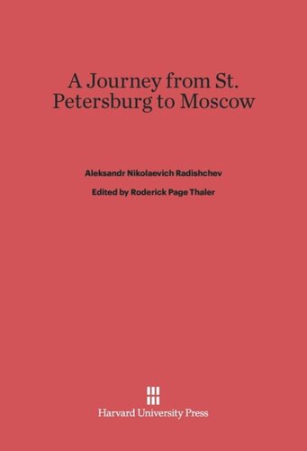 A Journey from St. Petersburg to Moscow