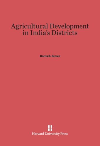 Agricultural Development in India's Districts