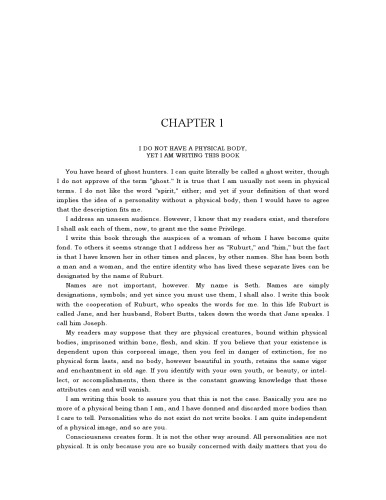 Seth Speaks: The Eternal Validity of the Soul