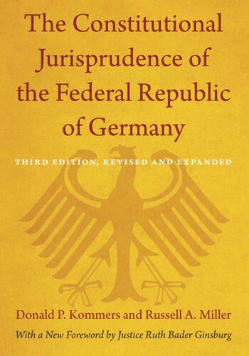 The Constitutional Jurisprudence of the Federal Republic of Germany: Third edition, Revised and Expanded