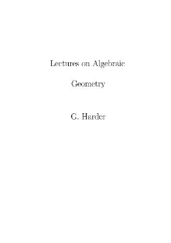 Lectures on algebraic geometry (bad English)