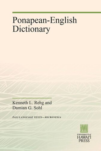 Ponapean-English Dictionary