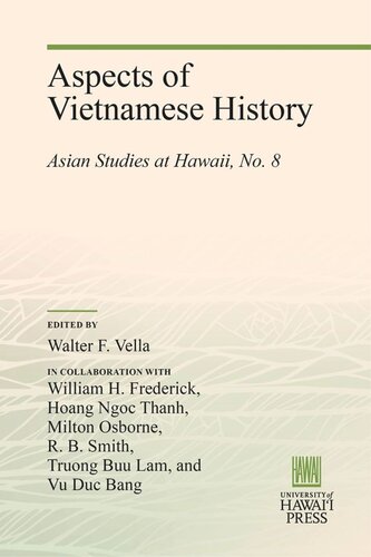 Aspects of Vietnamese History: Asian Studies at Hawaii, No. 8
