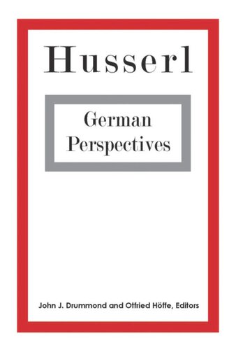 Husserl: German Perspectives