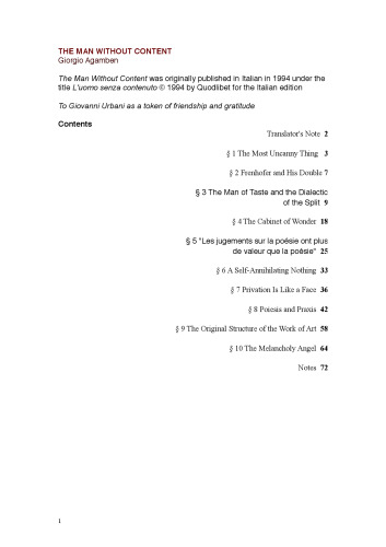 The Man Without Content 