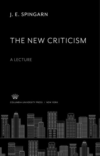 The New Criticism: A Lecture