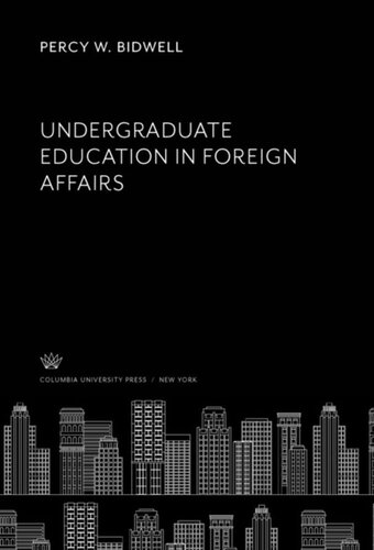 Undergraduate Education in Foreign Affairs