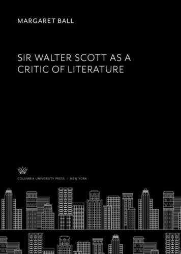 Sir Walter Scott as a Critic of Literature