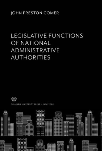 Legislative Functions of National Administrative Authorities
