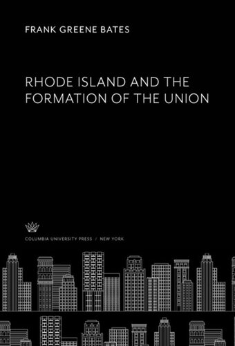 Rhode Island and the Formation of the Union