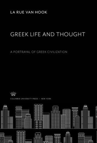 Greek Life and Thought: A Portrayal of Greek Civilization