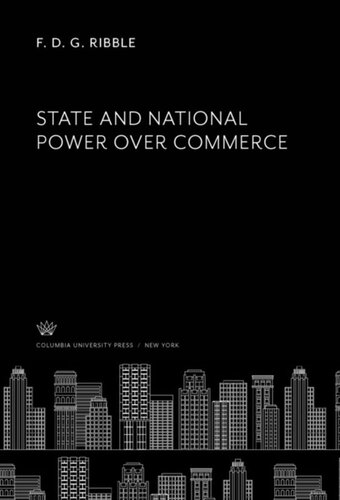 State and National Power Over Commerce