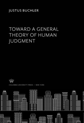 Toward a General Theory of Human Judgment
