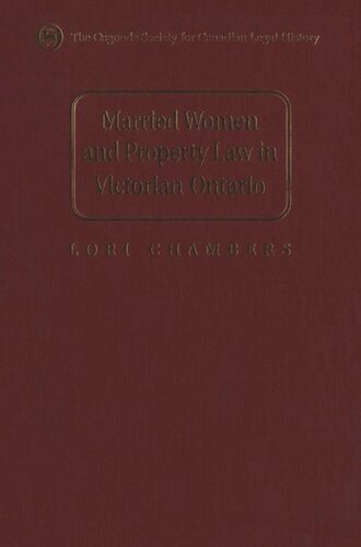 Married Women and the Law of Property in Victorian Ontario