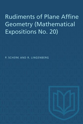 Rudiments of Plane Affine Geometry: Mathematical Expositions No. 20