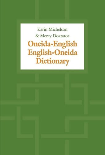 Oneida-English/English-Oneida Dictionary