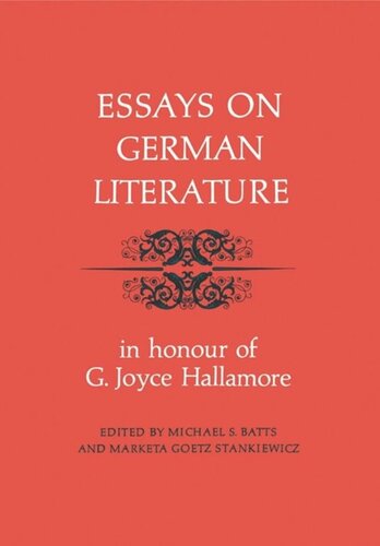 Essays on German Literature: In Honour of G. Joyce Hallamore