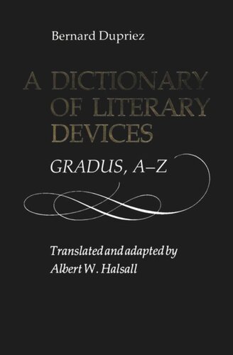 A Dictionary of Literary Devices: Gradus, A-Z