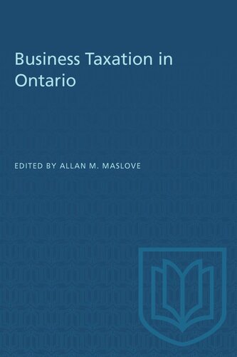 Business Taxation in Ontario