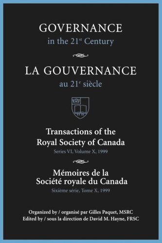 Governance in the 21st Century / Gouvernance Au 21e Siècle