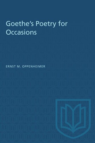 Goethe's Poetry for Occasions