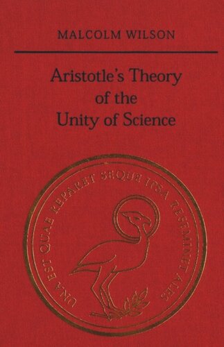 Aristotle's Theory of the Unity of Science