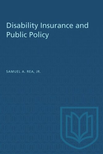 Disability Insurance and Public Policy