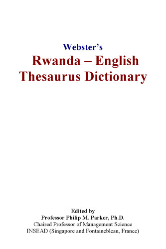 Webster's Rwanda - English Thesaurus Dictionary