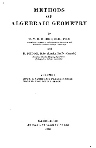 Methods of algebraic geometry