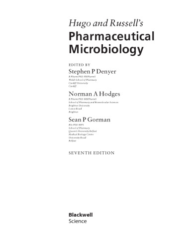 Hugo and Russell's Pharmaceutical Microbiology
