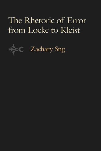 The Rhetoric of Error from Locke to Kleist