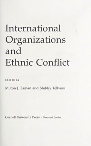 International Organizations and Ethnic Conflict