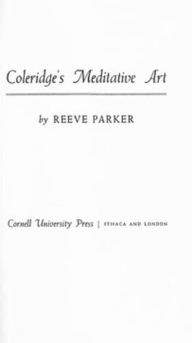 Coleridge's Meditative Art